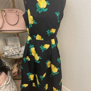 Lemon print sun dress